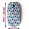 2.4G Wireless Mouse with Cute Pattern Design for All Laptops and Desktops with Nano Receiver - Christmas Deer Faces view 2