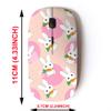 2.4G Wireless Mouse with Cute Pattern Design for All Laptops and Desktops with Nano Receiver - Cute Bunny Holds Carrot Animal view 2