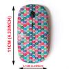 2.4G Wireless Mouse with Cute Pattern Design for All Laptops and Desktops with Nano Receiver - Fish view 2
