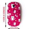 2.4G Wireless Mouse with Cute Pattern Design for All Laptops and Desktops with Nano Receiver - Cute White Cats view 2
