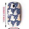 2.4G Wireless Mouse with Cute Pattern Design for All Laptops and Desktops with Nano Receiver - Animal Kid Characters Baby Textile view 2