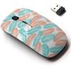 2.4G Wireless Mouse with Cute Pattern Design for All Laptops and Desktops with Nano Receiver - Coconut Tree Tropical view 1