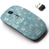 2.4G Wireless Mouse with Cute Pattern Design for All Laptops and Desktops with Nano Receiver - Cute Cartoon Doodle view 1