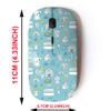 2.4G Wireless Mouse with Cute Pattern Design for All Laptops and Desktops with Nano Receiver - Cute Cartoon Doodle view 2