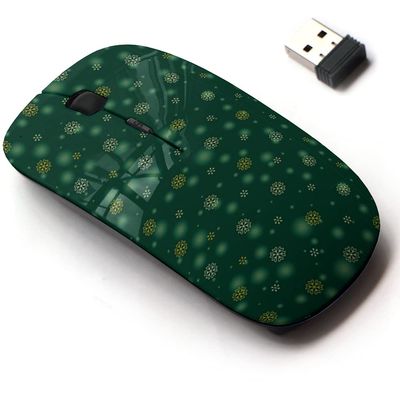 2.4G Wireless Mouse with Cute Pattern Design for All Laptops and Desktops with Nano Receiver - Christmas Random Scatter