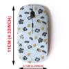 CJCBROES 2.4G Wireless Mouse with Cute Pattern Design for All Laptops and Desktops with Nano Receiver - Grey Flower view 2