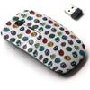 2.4G Wireless Mouse with Cute Pattern Design for All Laptops and Desktops with Nano Receiver - Drawn Funny owl Owls view 1