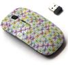 2.4G Wireless Mouse with Cute Pattern Design for All Laptops and Desktops with Nano Receiver - Butterfly fabricbackgrounds view 1