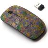 2.4G Wireless Mouse with Cute Pattern Design for All Laptops and Desktops with Nano Receiver - Colorful Grunge Texture view 1