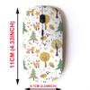 2.4G Wireless Mouse with Cute Pattern Design for All Laptops and Desktops with Nano Receiver - Fox Cute Trees view 2