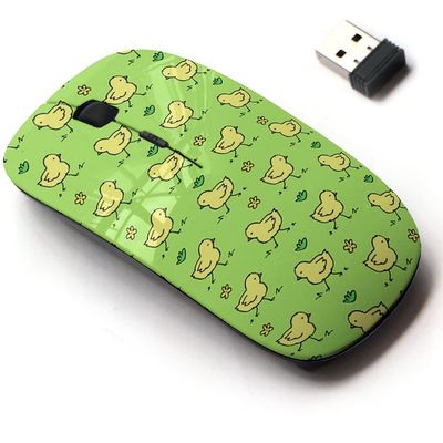 2.4G Wireless Mouse with Cute Pattern Design for All Laptops and Desktops with Nano Receiver - Cartoon