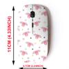 2.4G Wireless Mouse with Cute Pattern Design for All Laptops and Desktops with Nano Receiver - Cute Flying Pink view 2