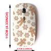 2.4G Wireless Mouse with Cute Pattern Design for All Laptops and Desktops with Nano Receiver - Christmas Gingerbread Ginger view 2