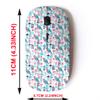 2.4G Wireless Mouse with Cute Pattern Design for All Laptops and Desktops with Nano Receiver - Bird Flower Pink view 2