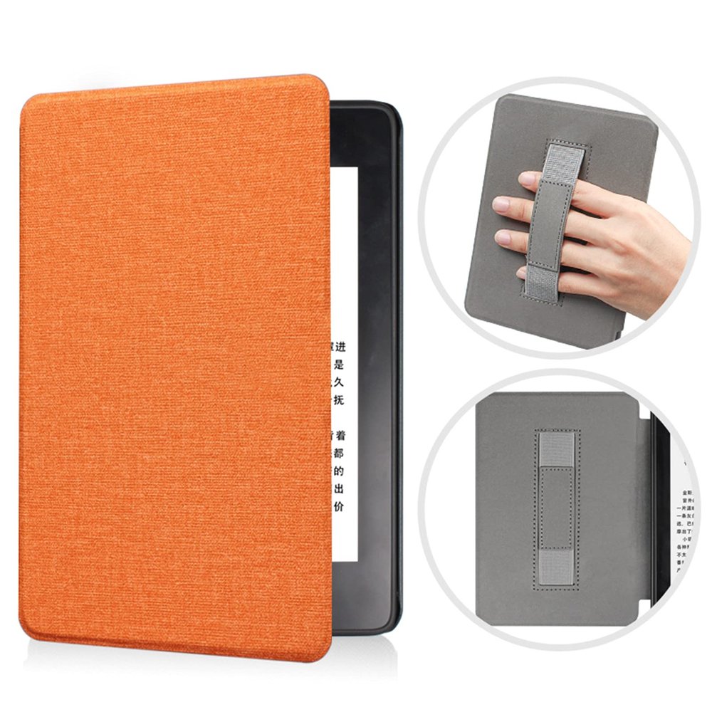 ALMIGHTY Fabric Case with Hand Strap for Kindle Paperwhite 10th Generation 2018 Released, Ultra Thin Cover with Auto Wake/Sleep, Only Suitable for Model PQ94WIF