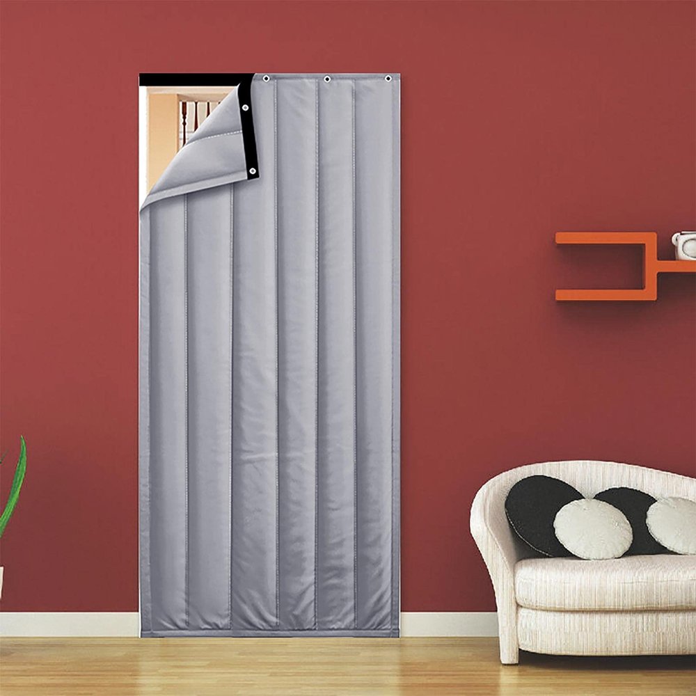 Doorway Curtains,Thermal Insulated Door Curtain,Warm Windproof Door Curtain, Thicken Cotton Curtain,Household Soundproof Winter Cotton Curtain Thicken Full Size Customizable