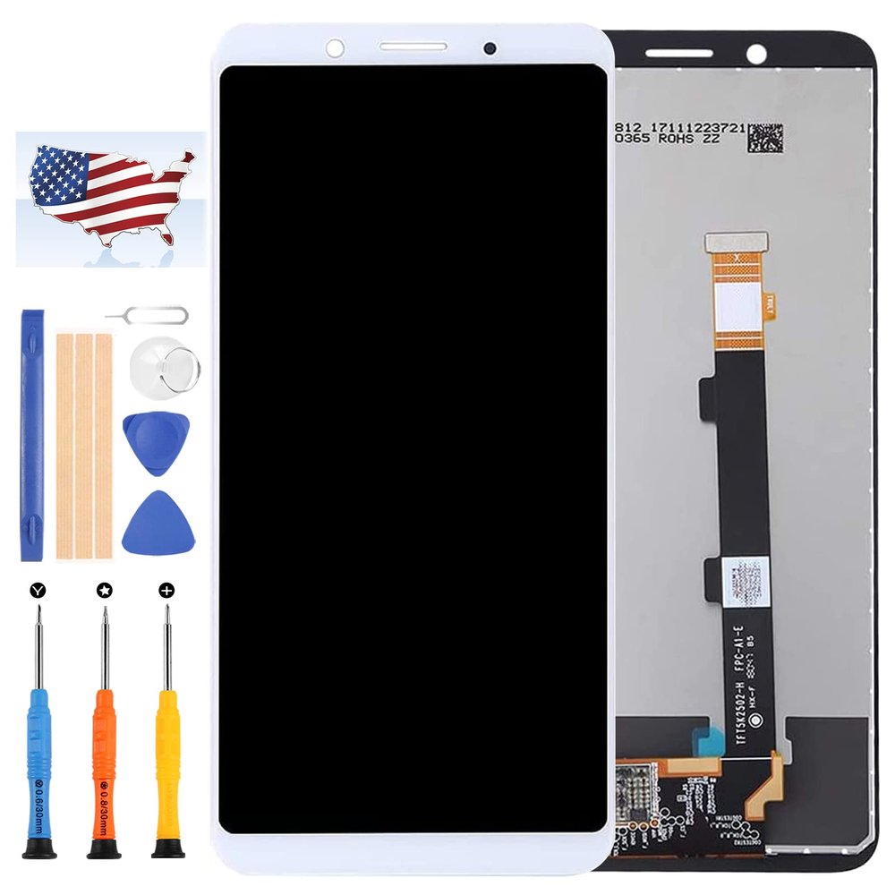 for Oppo A73 CPH2099 Screen Replacement F5 Youth CPH1725 LCD Display Assembly Parts Matrix Touch Digitizer Repair Parts Kit with Free Tools (White)