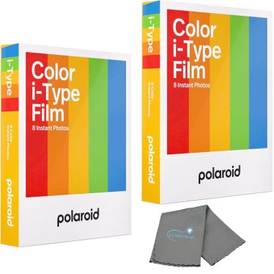 Polaroid Instant Color Film for i-Type Cameras 2 Pack, 16 Instant Photos, Works with Polaroid Now, Now+, I-2, & Lab, Bundle with a Lumintrail Cleaning Cloth