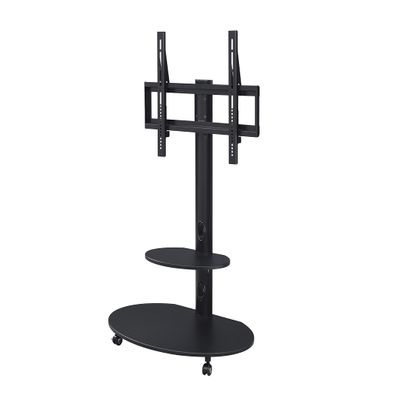 Proman Porducts ST17178 Venus TV Stand for Television up to 75", Adjustable Height and Shelved, Black