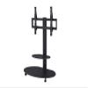 Proman Porducts ST17178 Venus TV Stand for Television up to 75", Adjustable Height and Shelved, Black
