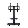 Proman Porducts ST17178 Venus TV Stand for Television up to 75", Adjustable Height and Shelved, Black view 2