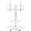 Proman Porducts ST17177 Venus Mobile TV Stand for Television up to 75", Adjustable Height and Shelved, White view 3