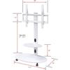 Proman Porducts ST17177 Venus Mobile TV Stand for Television up to 75", Adjustable Height and Shelved, White view 4