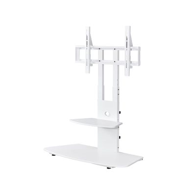 Proman Products ST17175 Marco TV Stand for Television up to 85", Adjustable Height and Shelved, White