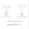 Proman Products ST17175 Marco TV Stand for Television up to 85", Adjustable Height and Shelved, White view 3