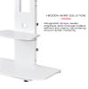 Proman Products ST17175 Marco TV Stand for Television up to 85", Adjustable Height and Shelved, White view 4