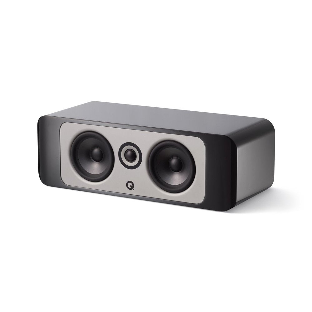Q Acoustics Q Concept 90 Center Channel Speakers Gloss Black - 2 x 5 Mid/Bass Drivers, Tweeter Driver 0.9" - Center Speaker Sound Bar for Home Theater Audio Surround Sound System for TV