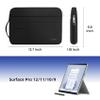 Omnpak Surface Pro 11 Case,13 inch Laptop Sleeve for Surface Pro 12/11/10/9/8/X/7/6/5/4/3 with Multi-Pocket and Side Handle Strap,Water-Resistant Laptop Carrying Bag view 2