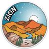 3.25" Zion National Park Sticker for Water Bottle Laptop Skateboard Luggage Guitar Car Motorcycle Bike Vinyl Waterproof Vacation Sticker Dishwasher Safe Decal view 1