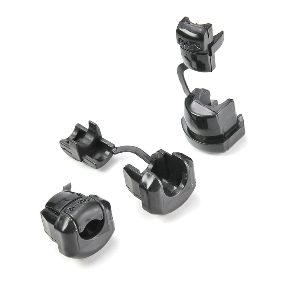 Auniwaig 40 Pcs Round Cable Wire Strain Relief Bush Grommet PA66 Strain Relief Bushing 6mm Hole Dia Electric Cable Protection Cord Buckle