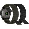 Abanen Hook and Loop Quick Dry Watch Band for Fenix 7X / 6X / 5X, 26mm Woven Nylon Ultralight Sport Wristband Strap for Garmin Fenix 6X Pro/Sapphire, 5X Plus, Enduro (Black Green) view 2