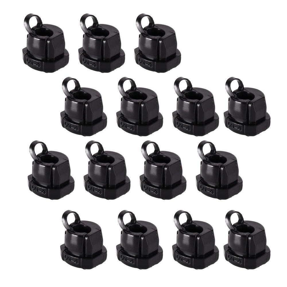 Aicosineg Plastic Strain Relief Bushing Cable Holder 6N-4 Power Cord Buckle clamp Wire Grommet Protective Cover Wiring Accessories 60pcs