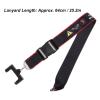 Dilwe Drone Remote Controller Lanyard, Carabiner Design Hanging Strap Safety Warning Neck Lanyard Rope for Mavic Air 2 Drone, Mini 3 Pro Lanyard RC Neck Strap(Black red) view 3