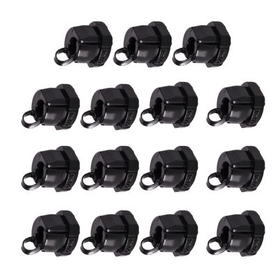 Auniwaig 15 Pcs Round Cable Wire Strain Relief Bush Grommet PA66 Strain Relief Bushing 6mm Hole Dia Electric Cable Protection Cord Buckle