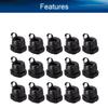 Auniwaig 15 Pcs Round Cable Wire Strain Relief Bush Grommet PA66 Strain Relief Bushing 6mm Hole Dia Electric Cable Protection Cord Buckle view 4