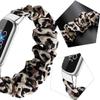 Scrunchies Compatible with Fitbit Luxe Bands, Women Fancy Elastic Bracelet Stretch Soft Fabric Replacement Wristbands Straps for Fitbit Luxe Fitness Tracker, Small/Large (Leopard, Small) view 3