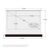 VIVIDSTORM-Projector Screen with Stand Portable Folding Stand Indoor Tension Floor Screen 4k HD All White Cinema, 4K/3D/UHD Gaming/Home Cinema,Compatible with Normally Projector,VSDSTWA84H view 2