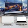 VIVIDSTORM-Projector Screen with Stand Portable Folding Stand Indoor Tension Floor Screen 4k HD All White Cinema, 4K/3D/UHD Gaming/Home Cinema,Compatible with Normally Projector,VSDSTWA84H view 3