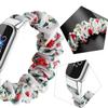 Scrunchies Compatible with Fitbit Luxe Bands, Women Fancy Elastic Bracelet Stretch Soft Fabric Replacement Wristbands Straps for Fitbit Luxe Fitness Tracker, Small/Large (Floral Butterfly, Small) view 3