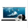 VIVIDSTORM-Projector Screen with Stand S 72 Inch Sound Transparent Perforated Floor Rising All White Cinema Fabric 4k HD Movie Theatre Work with Normal Throw Projector, VSDSTPWA72H view 1