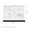 VIVIDSTORM-Projector Screen with Stand S 72 Inch Sound Transparent Perforated Floor Rising All White Cinema Fabric 4k HD Movie Theatre Work with Normal Throw Projector, VSDSTPWA72H view 2