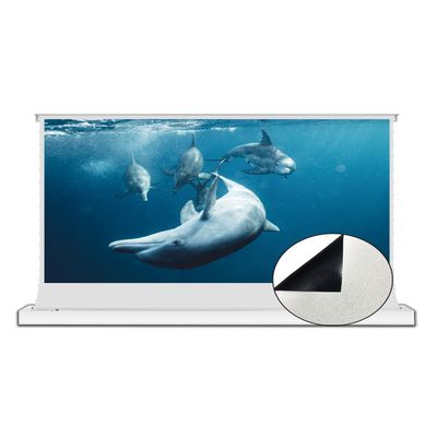 VIVIDSTORM-Screen Projector S 110 inch Motor Rollable Foldaway Portable Screen with All White Cinema PVC, 4k 3D HD Gaming/Office Room,Compatible with Standard Projector,VWSDSTWA110H