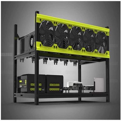 6 GPU Aluminum Stackable Open Air Mining Computer Frame Rig Ethereum Veddha (V3D-6GPU)