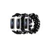 Chofit 3-Pack Bands Compatible with Fitbit Luxe Band Scrunchies Cloth Soft Fancy Classic Floral Print Replacement Wristbands Women Band for Fitbit luxe Tracker (Large, Black Pattern) view 1