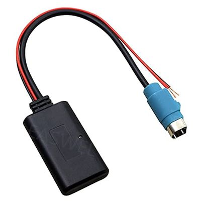 EASWEL Bluetooth Adapter Aux Audio Cable for Alpine CDA-9852/E CDA-9856