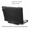 Berfea Laptop Sleeve, Protective Case Cover Compatible with HP Probook 450 G8/G9, 455 G10/G9/G8, Envy x360 15-ew Series 15.6 inch Laptops, PU Leather, Business Design, Stand Function, Pen Holder view 4